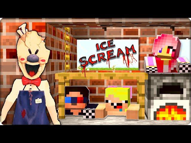 Мы сбежали от Мороженщика в Майнкрафт! Minecraft Побег Шеди Леска Нубик Ice Scream