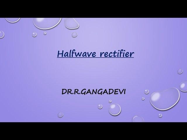 halfwave rectifier