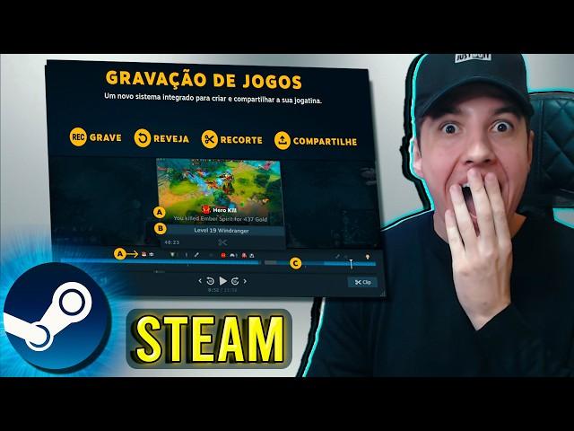 Novo RECURSO para GRAVAÇÃO DE TELA na Steam - ATIVE AGORA