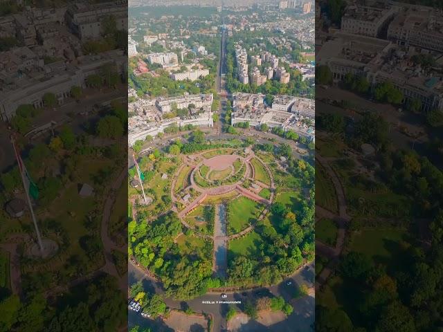 DRONE VIEW OF CONNAUGHT PLACE || HEART OF DELHI #shorts #viral