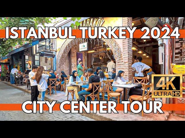 ISTANBUL TURKEY 2024 CITY CENTER 4K WALKING TOUR EMINONU,KARAKOY,GALATA BRIDGE-FOODS,RESTAURANTS