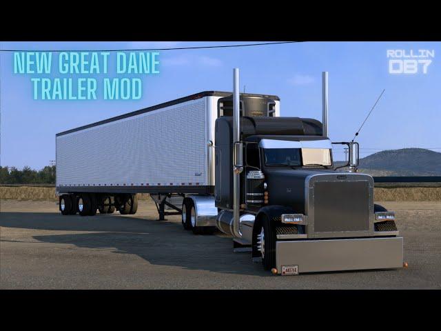 New Great Dane Trailer - Long Run Big Cat 6NZ  | 4k | American Truck Simulator | Realistic Driving