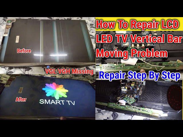 How to Fix Vertical Bars On LED TV | LED TV Vertical Moving Bar Problem