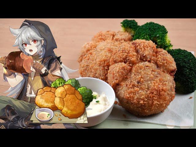 Genshin Impact: Razor's specialty, "Puppy-Paw Hash Brown" / 原神料理 レザーのオリジナル料理「ツメ型コロッケ」再現