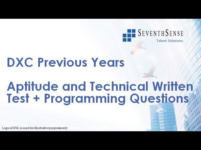 DXC Technology Aptitude Questions and Technical Questions (Previous Years) with Answers