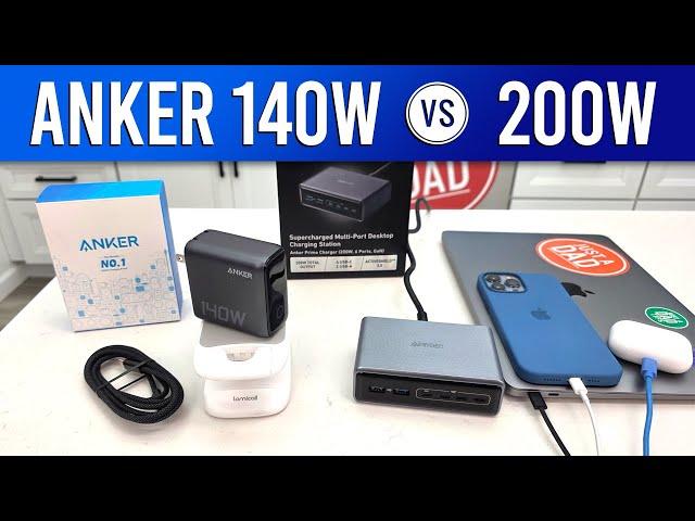 Anker 140W 4 port vs Anker 200W 6 port Charger COMPARISON