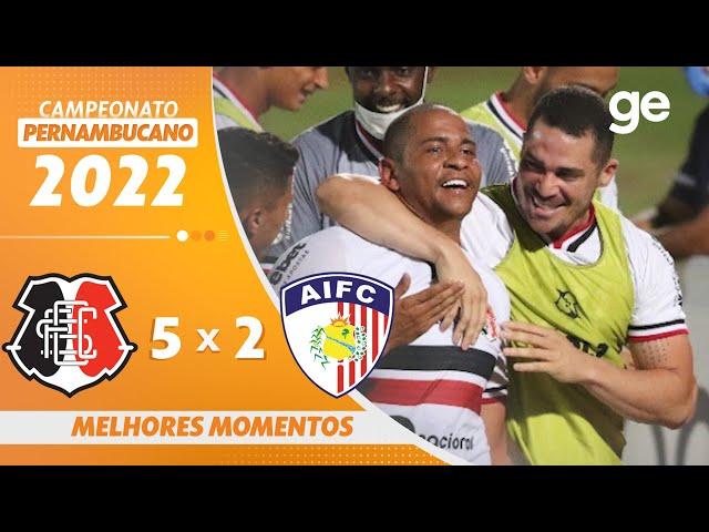 SANTA CRUZ 5 X 2 AFOGADOS | MELHORES MOMENTOS | 3ª RODADA PERNAMBUCANO 2022 | ge.globo