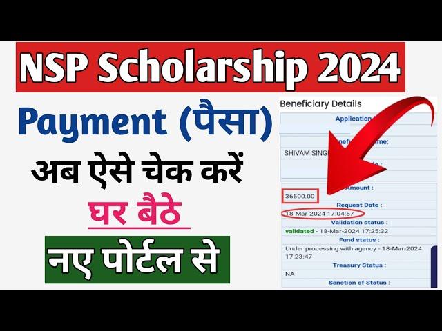 nsp scholarship payment kaise check kare/nsp scholarship payment