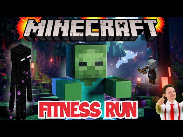 Minecraft Kids Fitness Run | Brain Break | Fun PE Exercise Game | Workout & Movement Activity