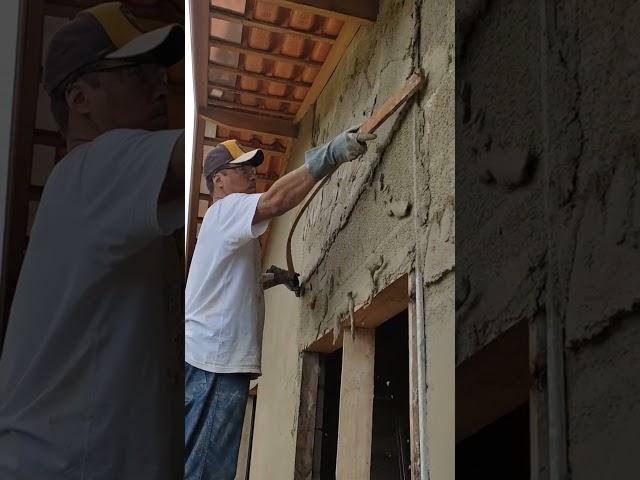 Wall plastering work skill