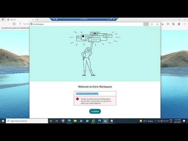 Citrix issue - Your account cannot be added using this server address | Unable to Add Account  |