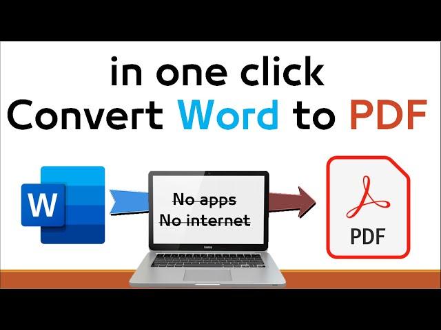 How to Convert Word to PDF in Laptop