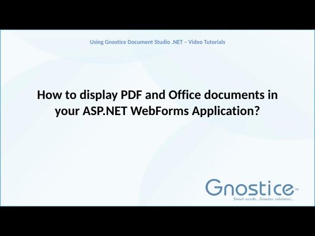 How to display PDF and Office documents in your ASP.NET WebForms Application?