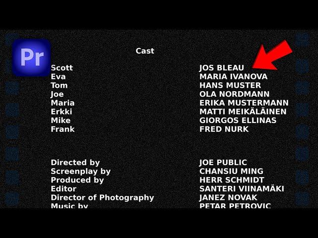 How To Make Credits In Premiere Pro