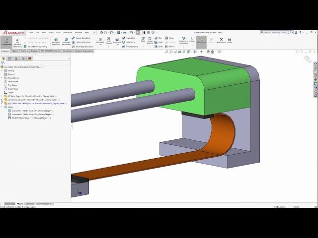 SOLIDWORKS   How to Model a Flex Cable in an Assembly