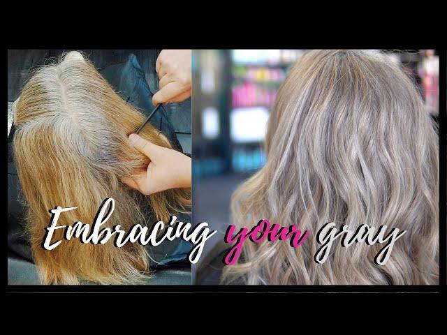 Embracing your gray! PART ONE :: SILVER COLOR MELT HIGHLIGHTS :: How to blend in your gray