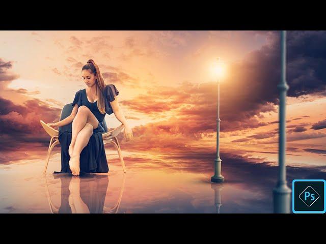 Dramatic Sunset Photo Manipulation Effects Photoshop Tutorial