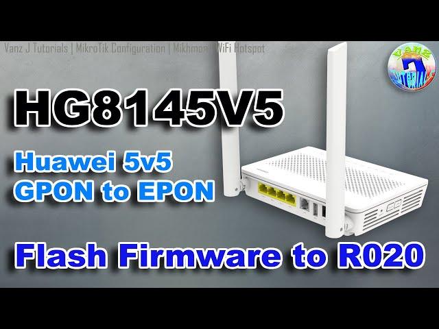 How to Flash HG8145V5 (GPON to EPON) 5v5 Huawei Modem Using Panda Flasher (R020) - Vanz J Tutorials