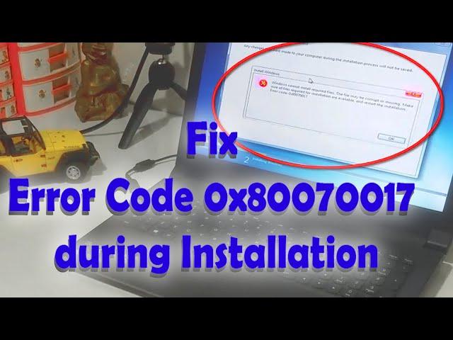 Windows Installation Error Code: 0x80070017 ||| Fix by Hardware Methods