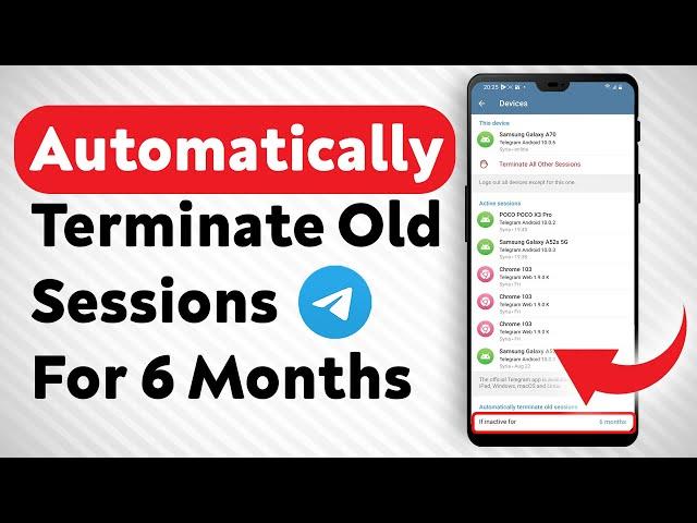 How To Automatically Terminate Old Telegram Sessions If Inactive for 6 months