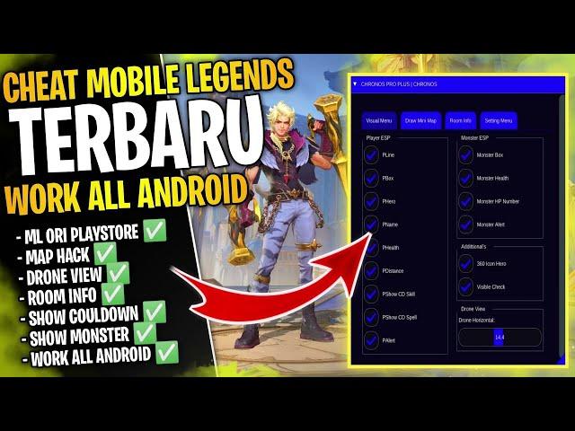 CHEAT ML AUTO AIM || MOD MENU MOBILE LEGENDS 2024 || AUTO AIM ALL HERO + MAP HACK + UNLOCK ALL SKIN