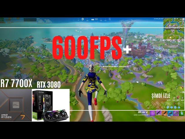 600FPS +Fortnite C3:Season 4 : RTX 3080 & Ryzen 7 7700x  FPS TEST ARENA Performance Mode & KBM ASMR