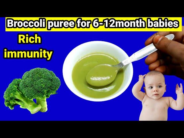 Broccoli puree for 6-12month babies|baby food recipes|baby food|baby recipe|baby puree recipes