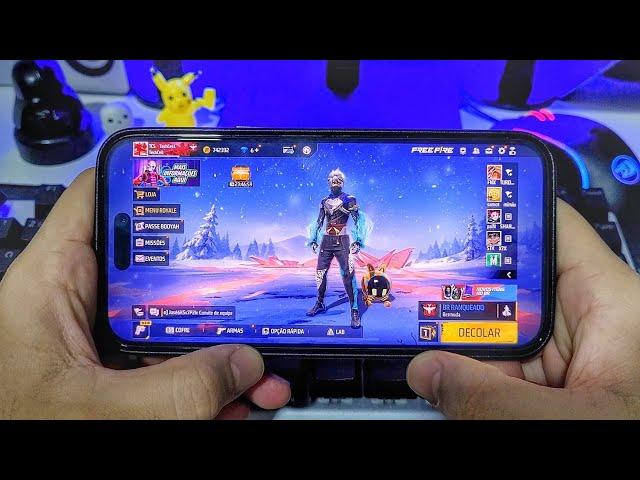 NOVA ATUALIZAÇÃO FREE FIRE NEVE IPHONE 14 PRO MAX 120HZ ️