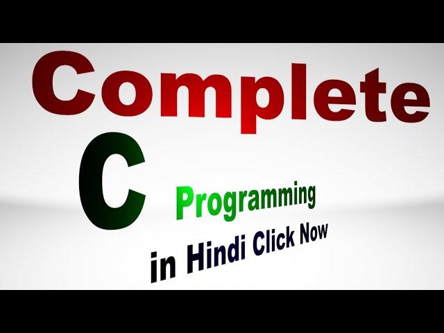 C Full Course | Full Course on C Programming