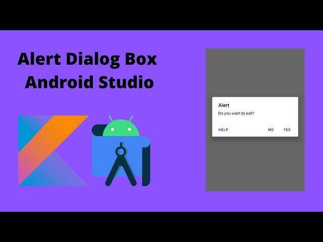 Alert Dialog Box in Android App | Android Studio | Kotlin |