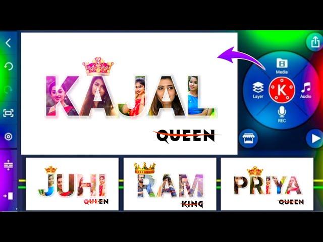 Name art video editing with photos in kinemaster | Name art video editing | Technical ghannu