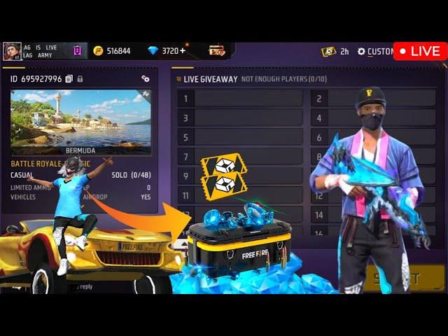 LAG IS LIVE | CUSTOM ROOM GIVEAWAY | LIVE WITH LAG GAMER | #freefire #FF #freefirelive