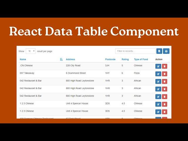 React Data Table Component Tutorial