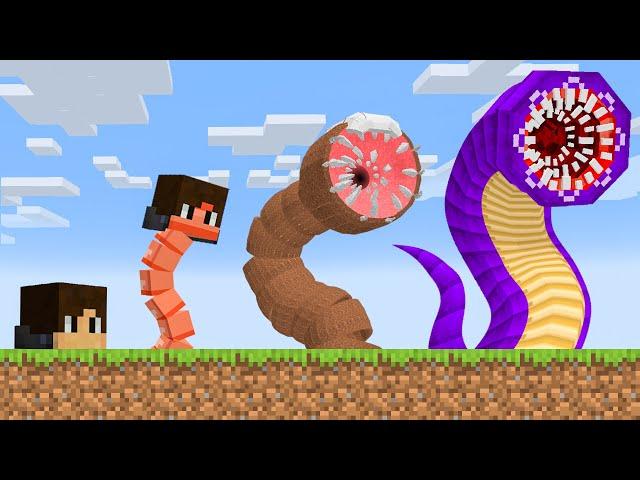 Minecraft, But You turn into a WORM!