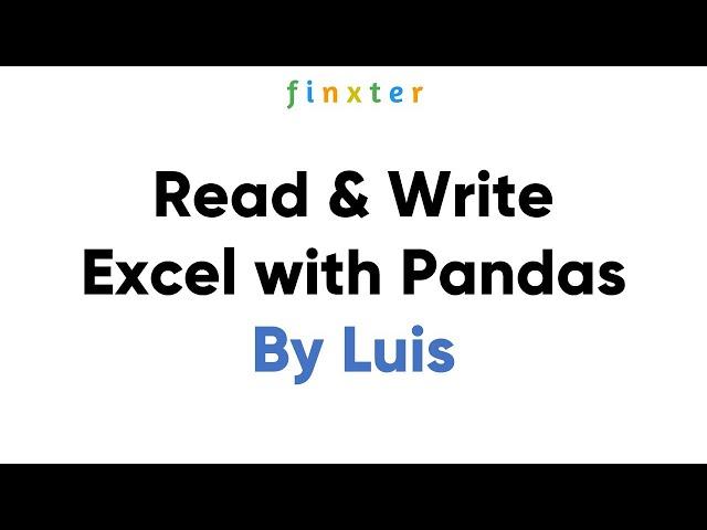 How to Read and Write Excel Files with Pandas