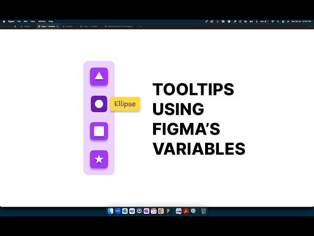 Creating tooltips in Figma using variables- Figma tutorial 2023