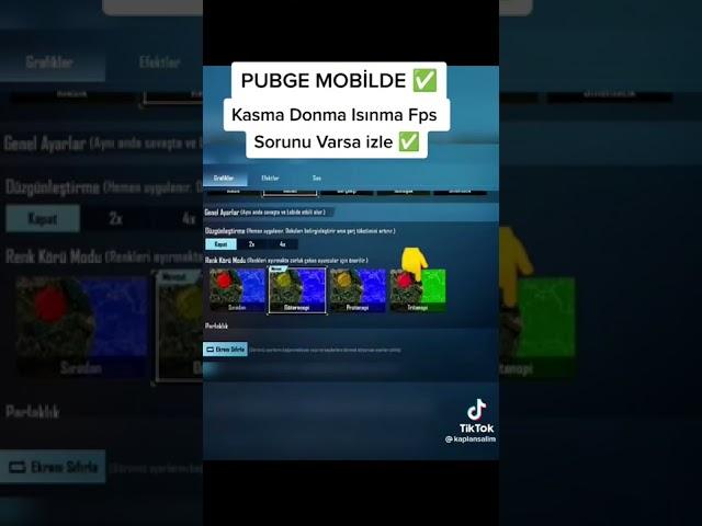 PUBG MOBİLE KASMA, DONMA, FPS SORUNU VARSA İZLE  ( AYAR VİDEODA )