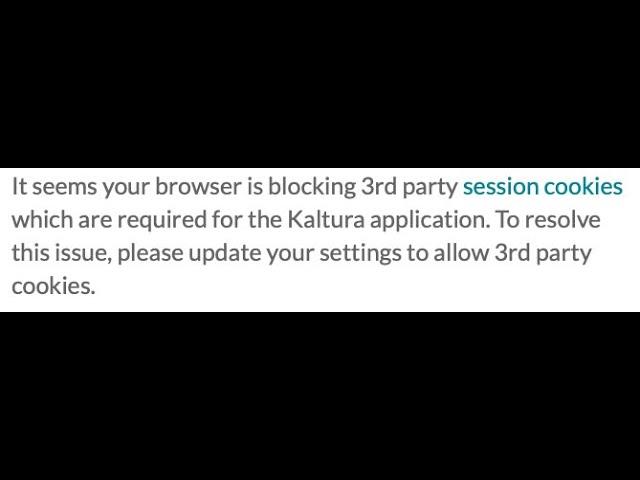 How to Enable 3rd Party Cookies in Brightspace/Canvas - Kaltura Application for Mac Safari #mactips