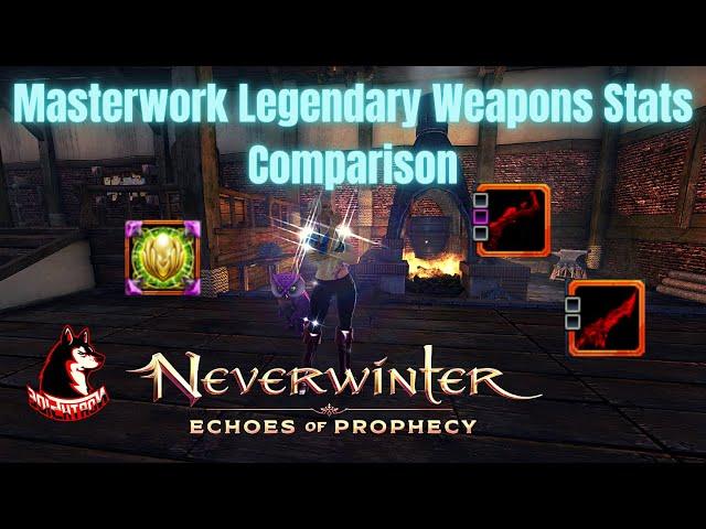 Neverwinter mod 21 Legendary Masterwork Weapons Comparison Shining Barkshield Enchantment Showcase