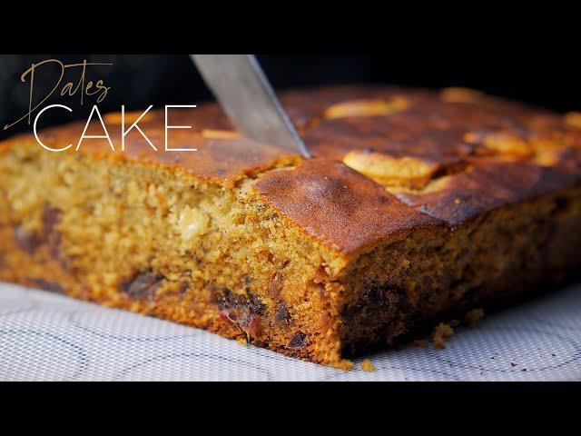 Date Cake Recipe | Soft & Moist Dates Cake