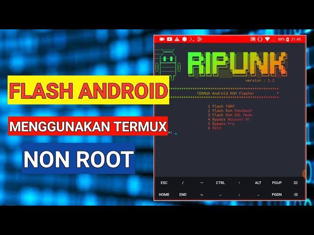 FLASH ANDROID MENGGUNAKAN TERMUX NON ROOT | INSTALL ULANG ANDROID TANPA PC