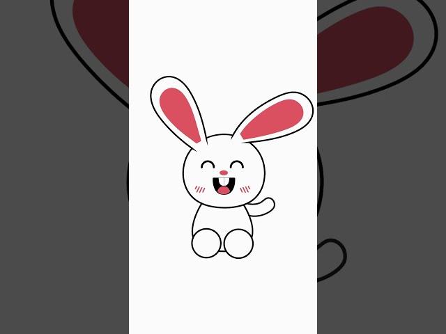 Cómo dibujar un conejo Kawaii #short #Kawaii