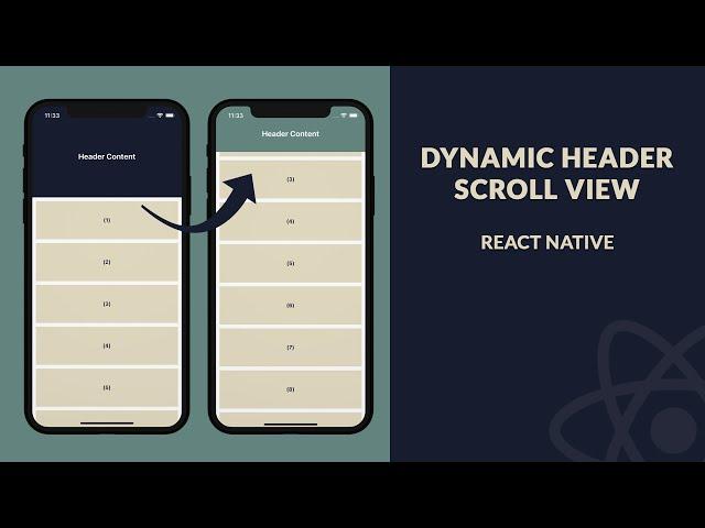 Dynamic Header Scroll View  - React Native | Speed Code Tutorial #reactnative