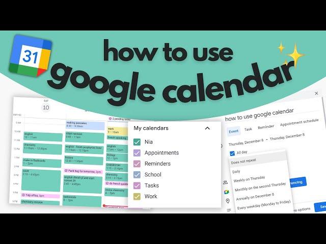 How to use GOOGLE CALENDAR 101 (2022 Updated Tutorial)