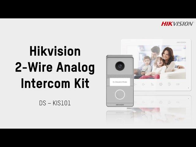 Hikvision 2-Wire Analog Intercom Kit - DS-KIS101-P