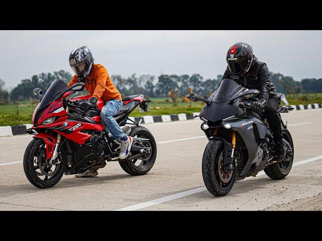 THIS WAS UNEXPECTED! YAMAHA R1 VS BMW S1000RR.. Drag Race