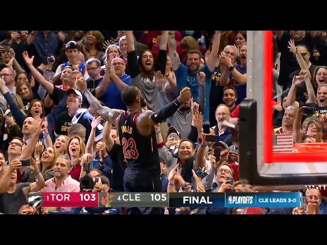 Playoff buzzer beaters but the crowd gets increasingly more hype