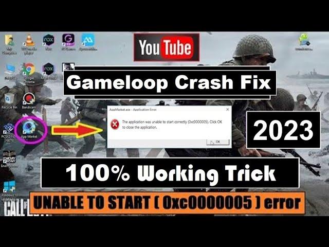 How to fix Gameloop App Market cannot open or error code 0xc0000005 While installing  PUBG Mobile