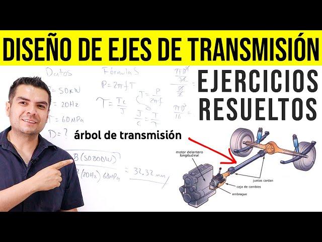  10 Ejercicios Resueltos de EJES de Transmisión de Potencia | Diseño de Flechas TORSIÓN Parte 4