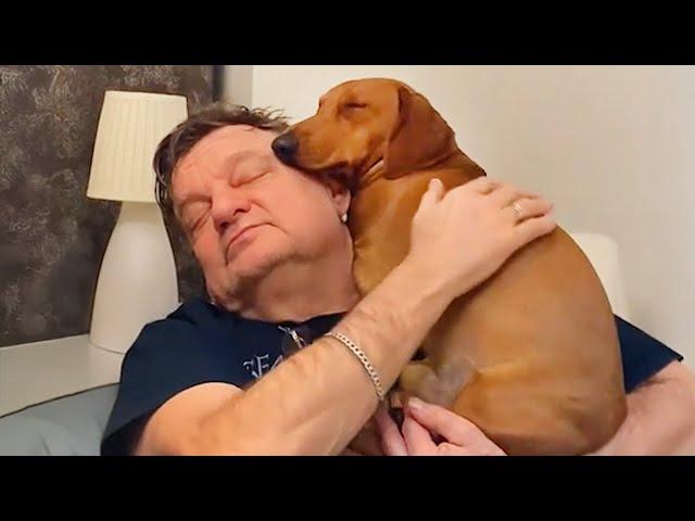 Dad With Dogs They "Didn't" Want  Funny Dog and Human